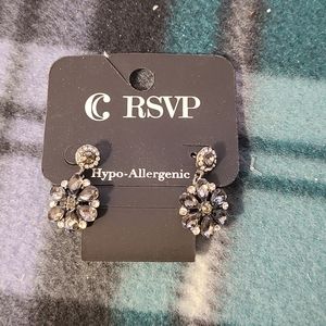 NWT C RSVP Rhinestone earrings